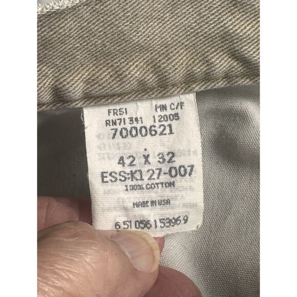 Vtg L.L. Bean Men’s 34x32 Double L Natural Fit Jeans Union Made USA Beige Work - Picture 12 of 13